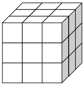Calcular o volume de um cubo de aresta 3
